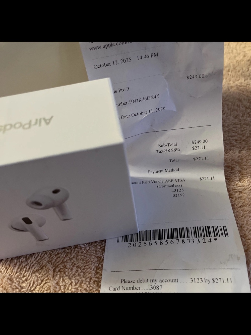 Apple AirPods Pro (White) True Wireless Earbuds with Charging Case